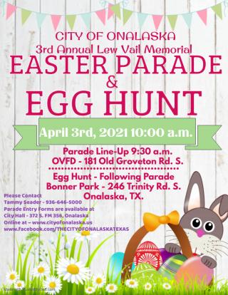 Easter Parade and Egg Hunt Flyer